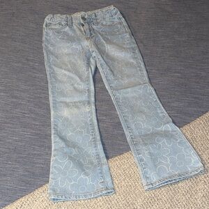 Old Navy Light Blue Floral Kid’s Flare Jeans